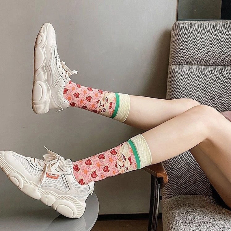 Inspiración Vintage-Freizeitsocken