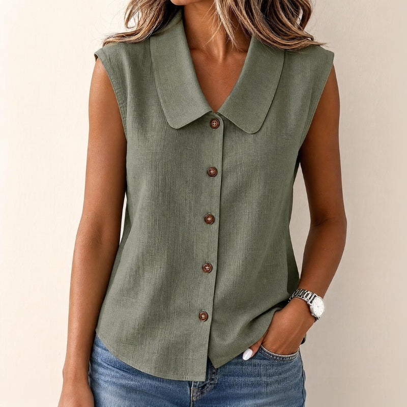 Casual Refinado Einfarbiges Top de Alta Costura