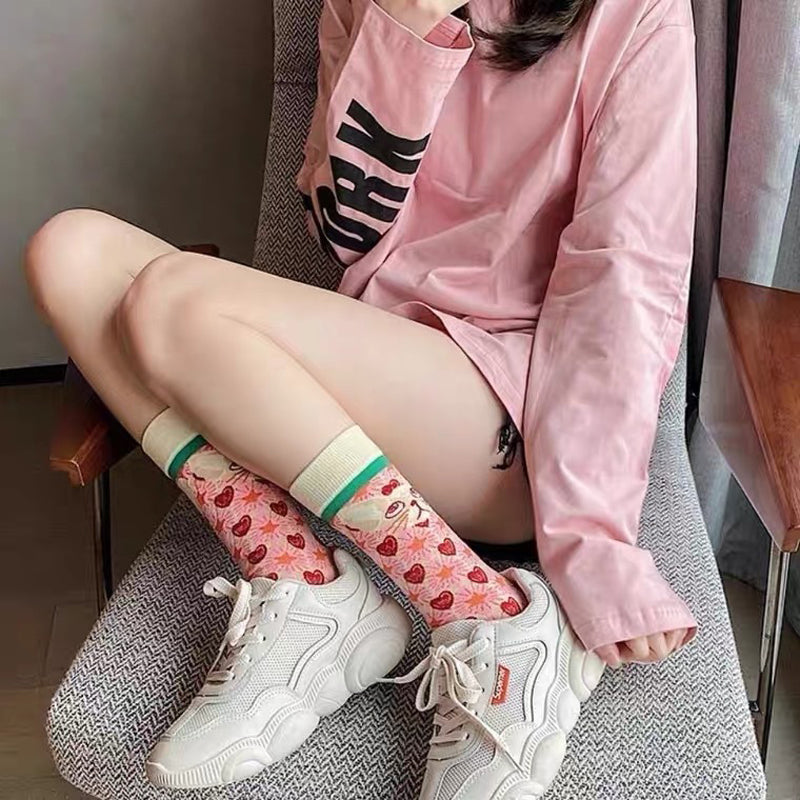 Inspiración Vintage-Freizeitsocken