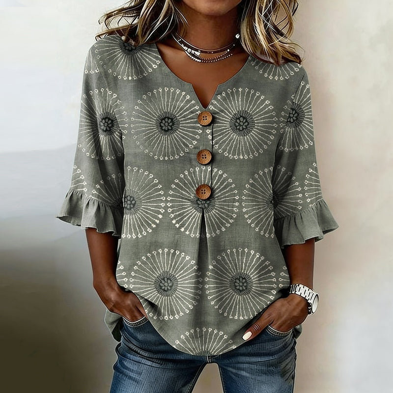 Inspiración Vintage Lässige Blusa de Seda