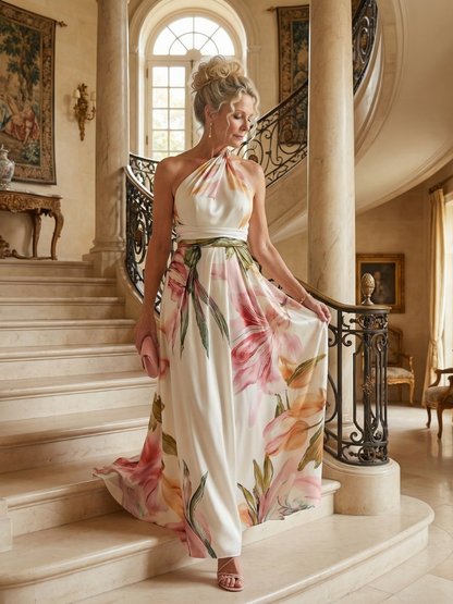 Amiel | Light Floral Vestido Maxi