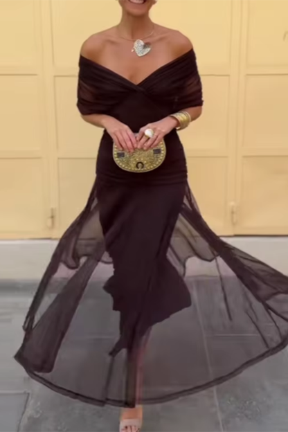 Luisa | Elegant Long Party Vestido con V-Neck