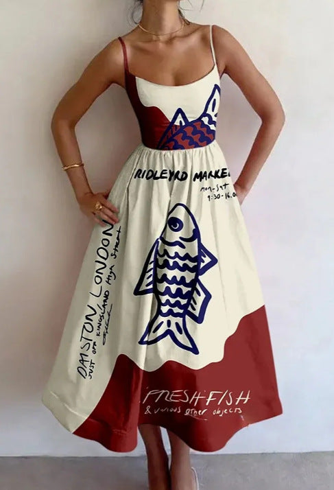 Merriton | Coastal Sketch Vestido Midi