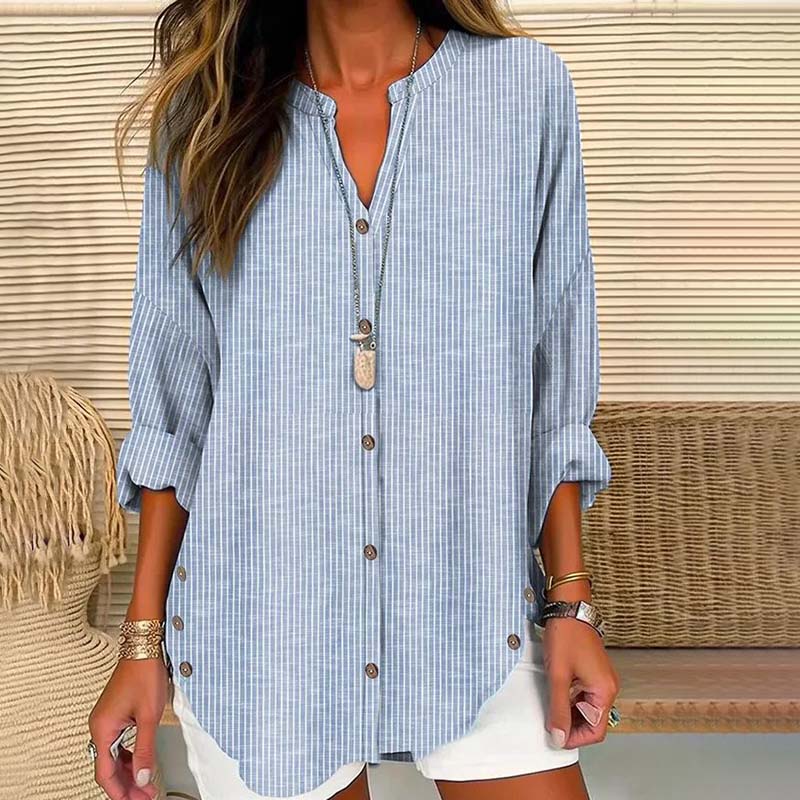 Inspiración Vintage Striped Blusa