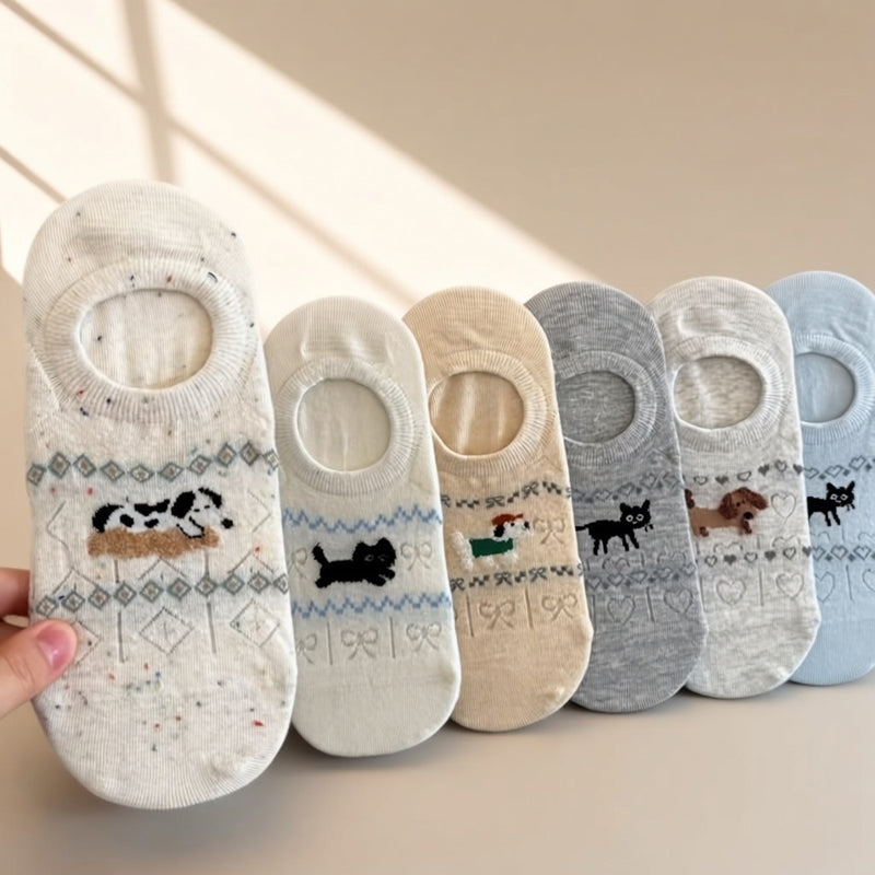 Calcetines de Hilo con Cartoon-Tiermotiven