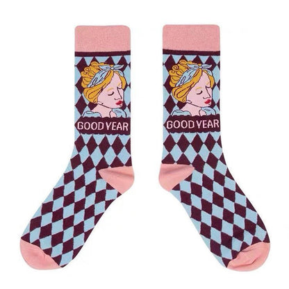 Inspiración Vintage-Freizeitsocken