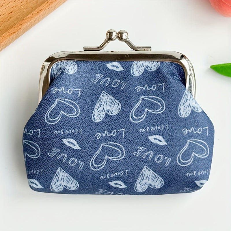 Silueta Corazón con Estampado de Autor Cartera de Piel Premium