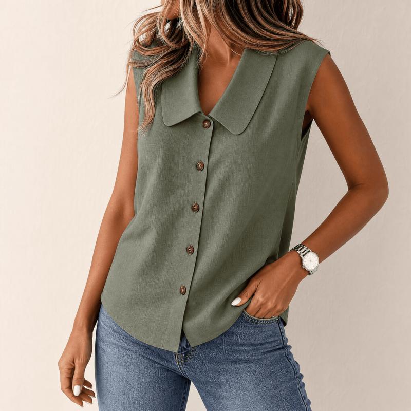 Casual Refinado Einfarbiges Top de Alta Costura