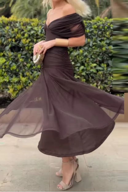Luisa | Elegant Long Party Vestido con V-Neck