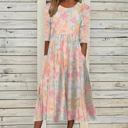 Casual Refinado Inspiración Vintage-Vestido Haute Couture
