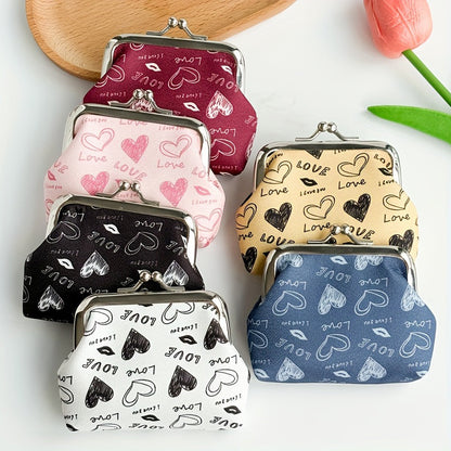 Silueta Corazón con Estampado de Autor Cartera de Piel Premium