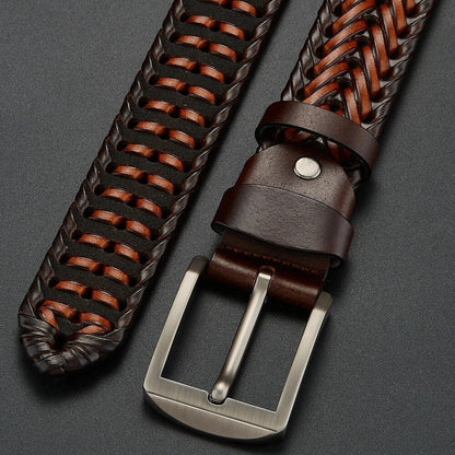 David Woven Leather Belt