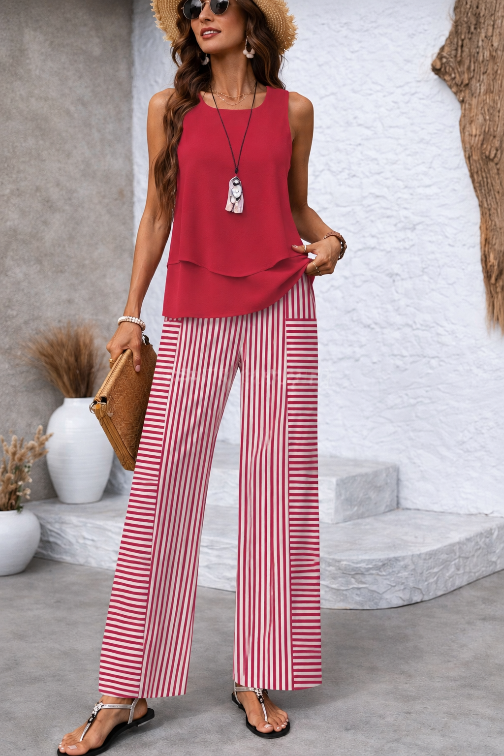 Linda | Riviera Striped Conjunto