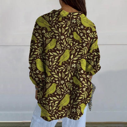 Donna | Leaf Print Blusa
