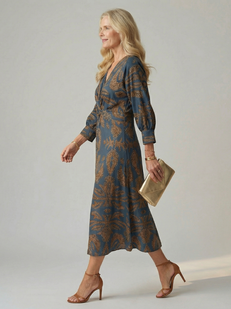 Lune | Natural Wrap Vestido Midi
