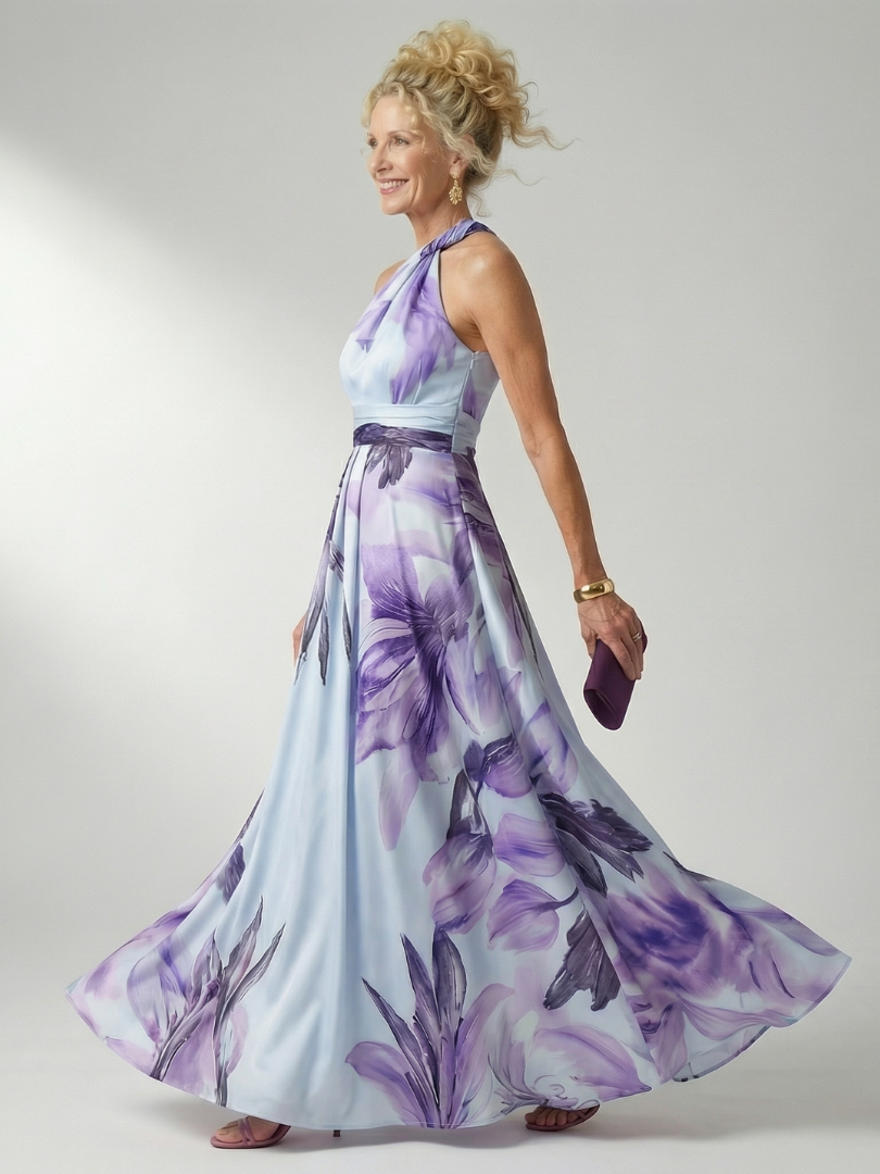 Amiel | Light Floral Vestido Maxi
