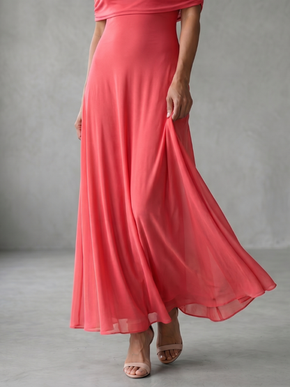 June | Off Shoulder Draped Vestido Midi