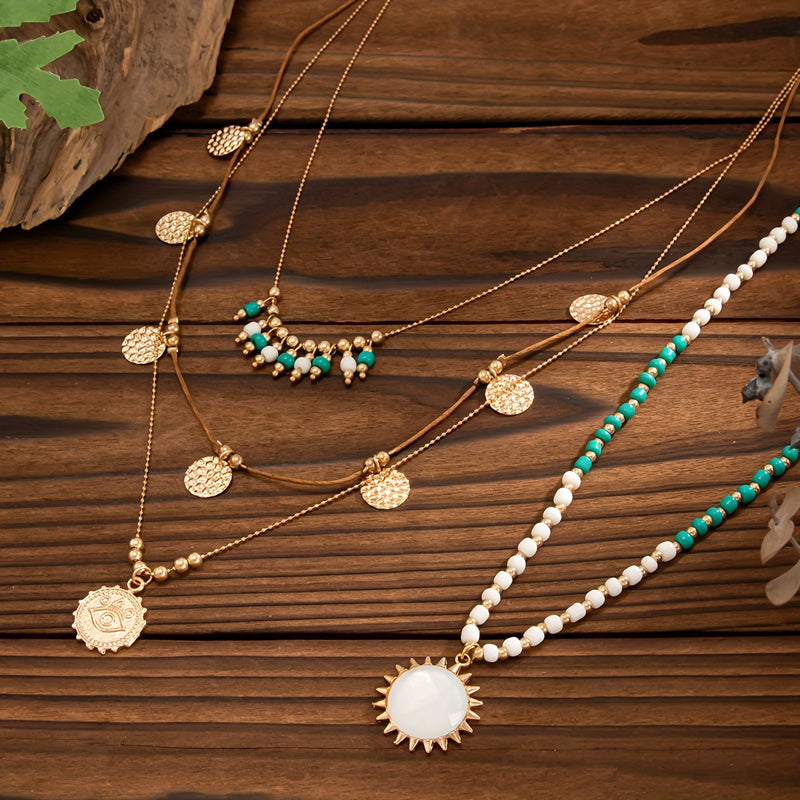 Inspiración Vintage Boho-Chic con Colgante Esculpido Collar de Alta Joyería