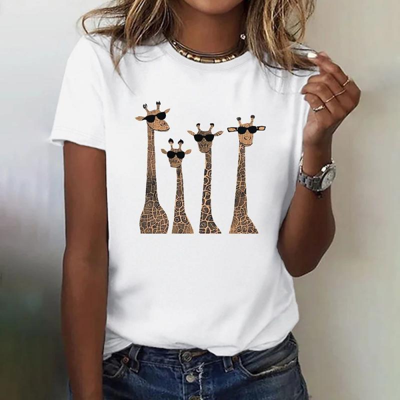 Tilly | Giraffe Print T-Camisa