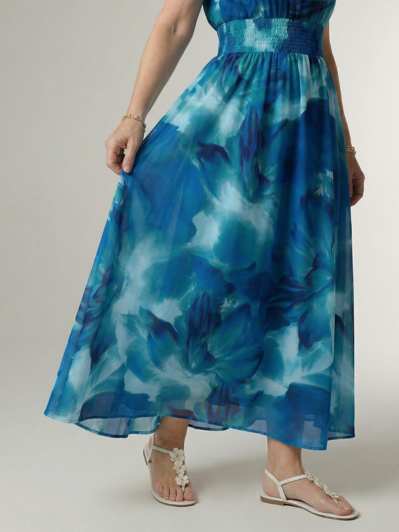 Sylin | Gathered Halter Vestido Midi