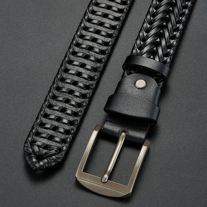 David Woven Leather Belt