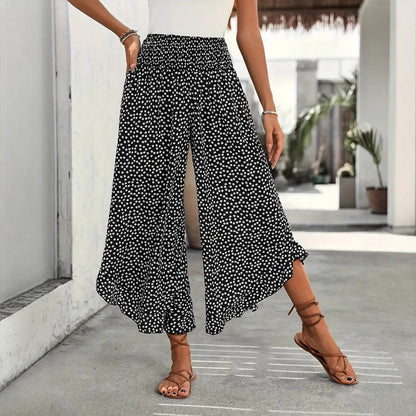 Lässige Weite Hose con Punkten