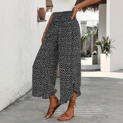 Lässige Weite Hose con Punkten