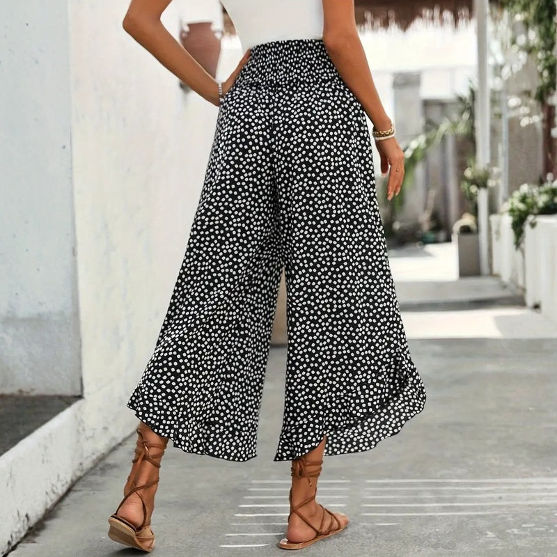 Lässige Weite Hose con Punkten