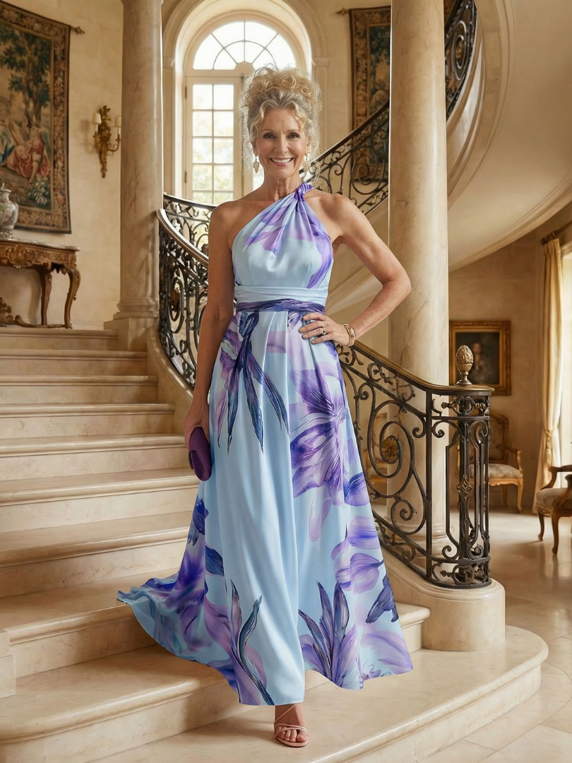 Amiel | Light Floral Vestido Maxi