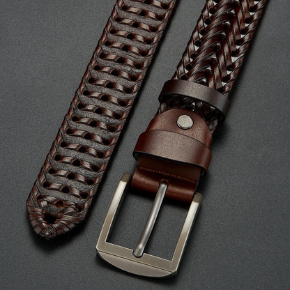 David Woven Leather Belt