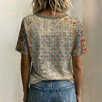 Inspiración Vintage-Camiseta Premium Cotton con Motivo Botánico
