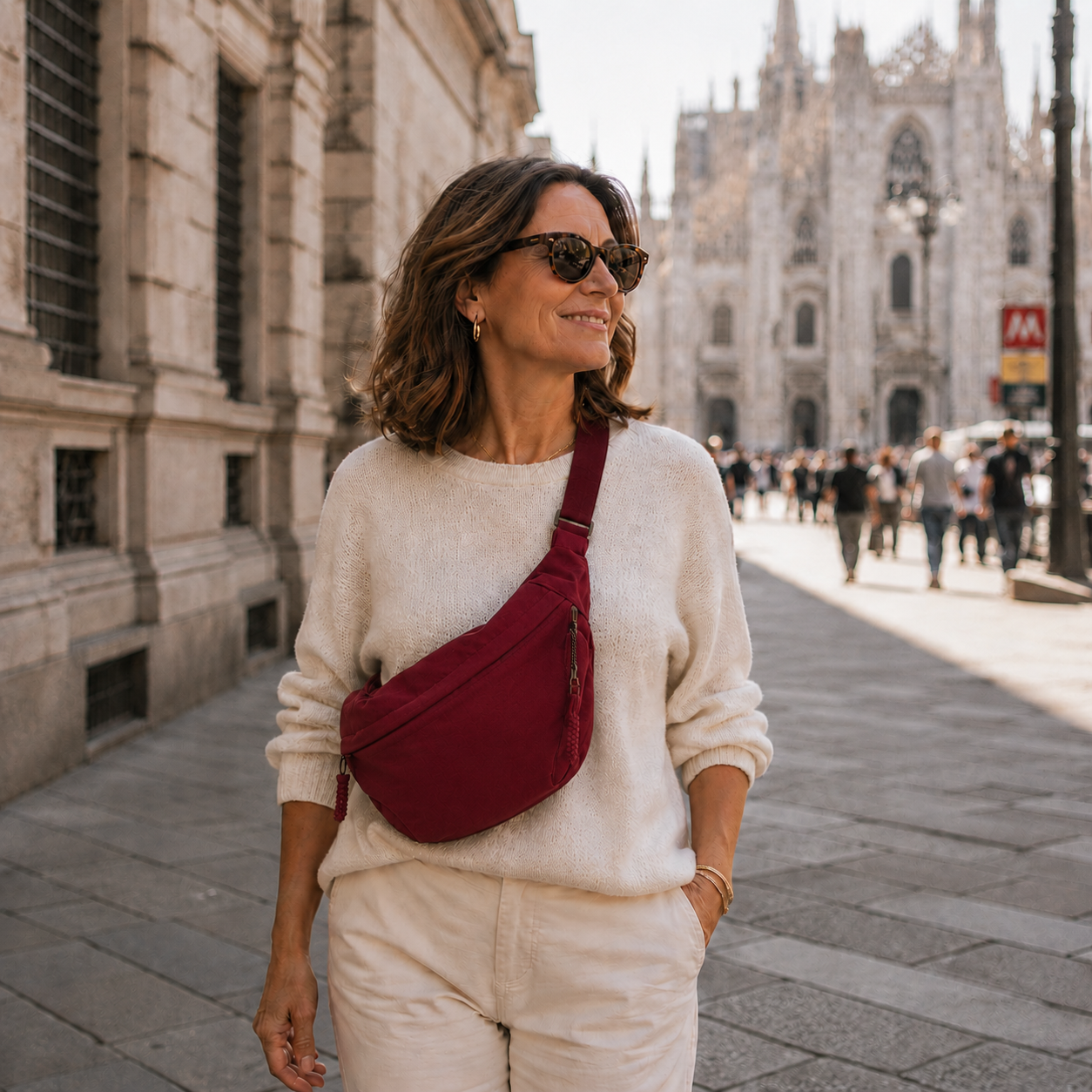 Serafina | Burgundy Bolso de Hombro