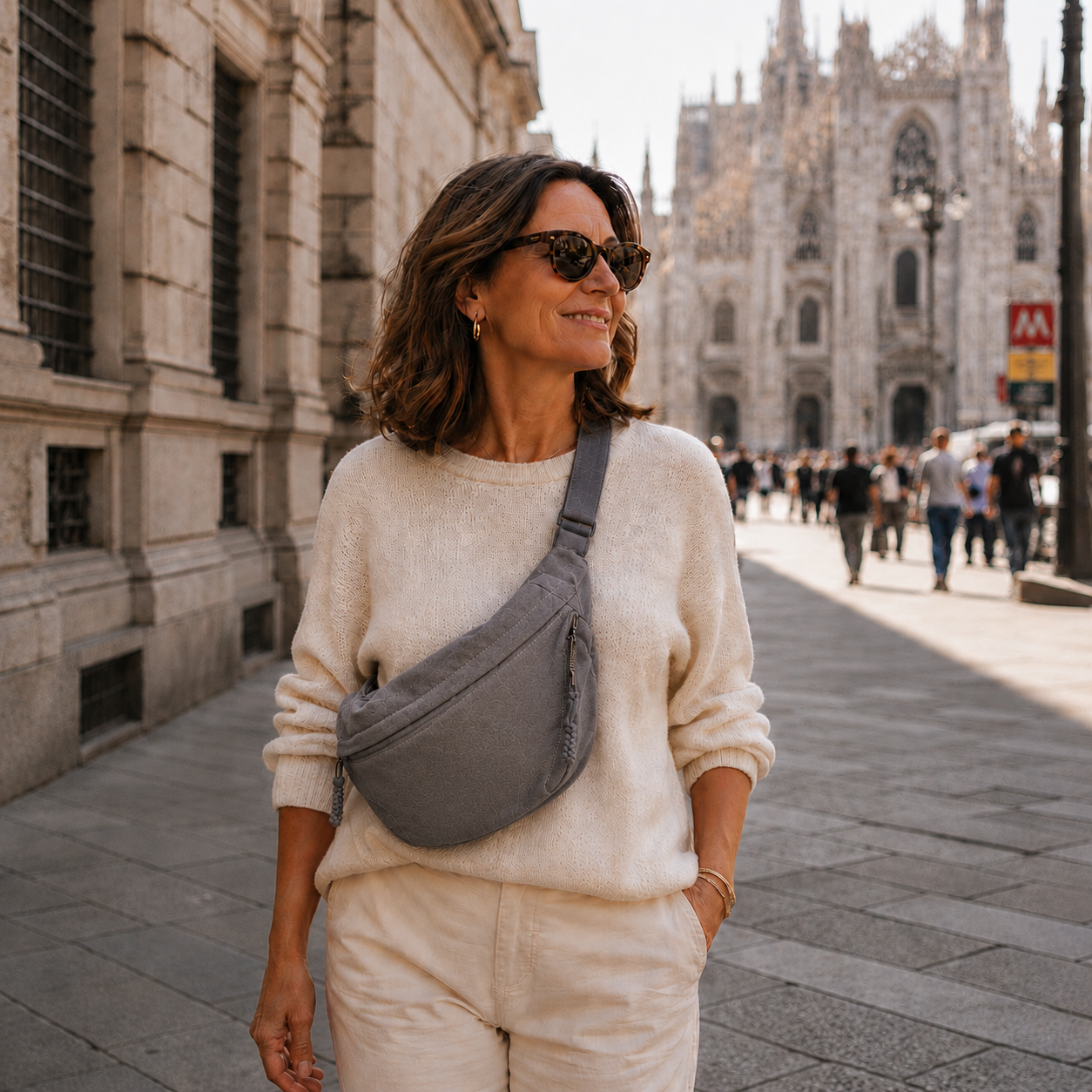 Rossella | Gray Bolso de Hombro