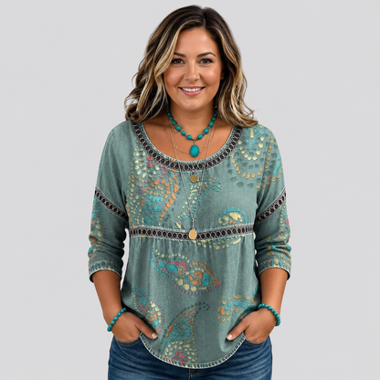 Charlotte | Casual Refinado Inspiración Vintage Blusa