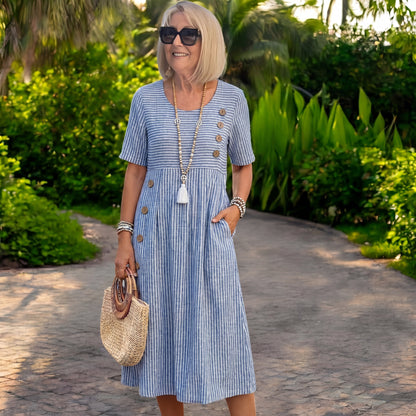 Julia | Striped Vestido Midi