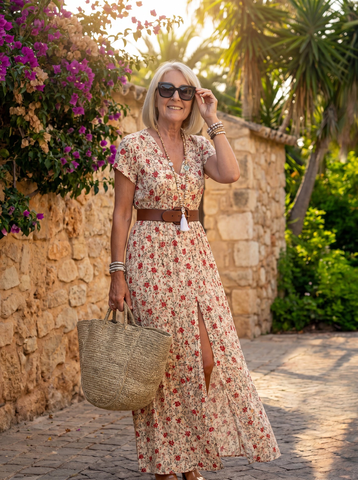 Joselin – Long Bohemian y Flowing Vestido con Belt