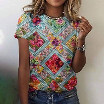 Fiesta | Inspiración Vintage Floral Print T-Camisa