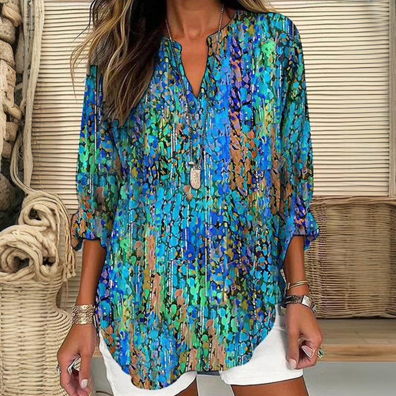 【Long Sleeve】Colourful Inspiración Vintage Blusa