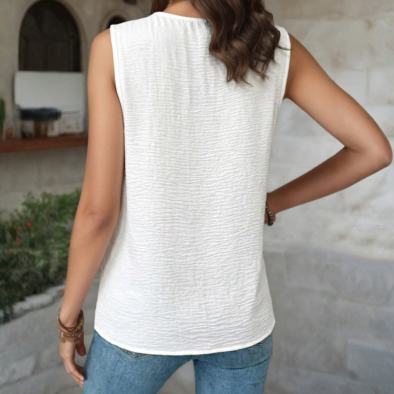 Casual Refinado Top de Alta Costura In Unifarbe
