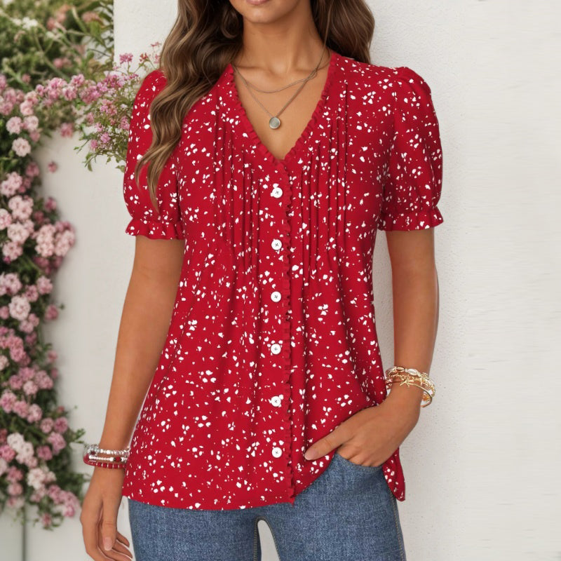 Inspiración Vintage Lässige Blusa de Seda