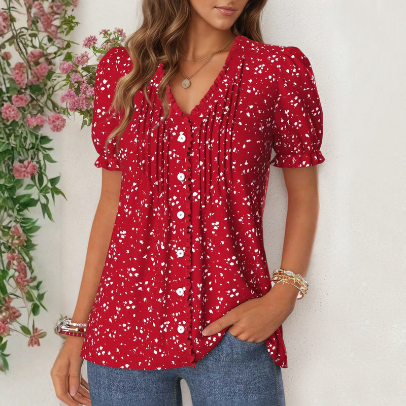 Inspiración Vintage Lässige Blusa de Seda
