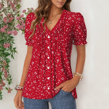 Inspiración Vintage Lässige Blusa de Seda