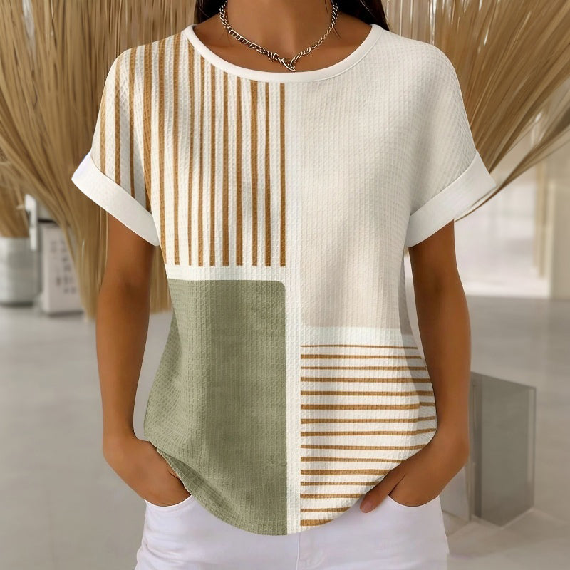 de Líneas Canale Camiseta Premium Cotton con Farbblock
