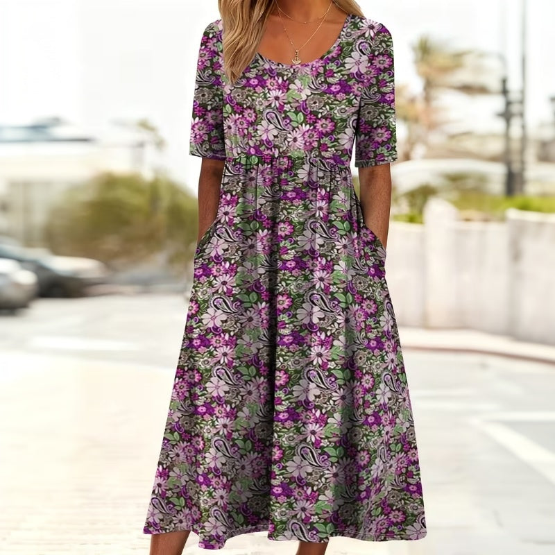 Inspiración Vintage-Vestido Haute Couture con Blumendruck