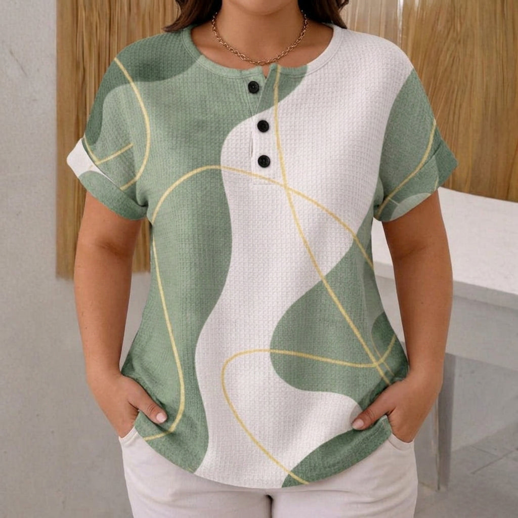 Abigail | Casual Refinado Color Block Blusa