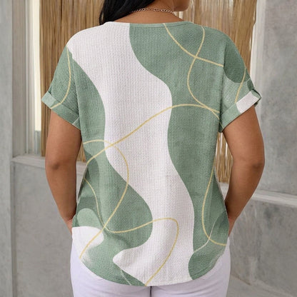 Abigail | Casual Refinado Color Block Blusa