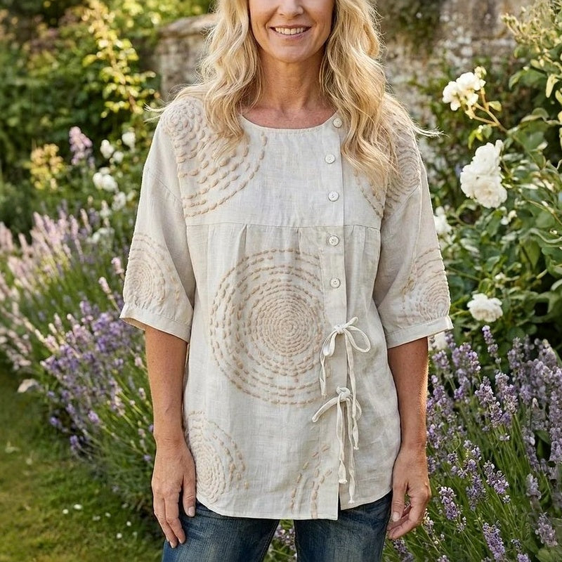Inspiración Vintage Lässige Blusa de Seda