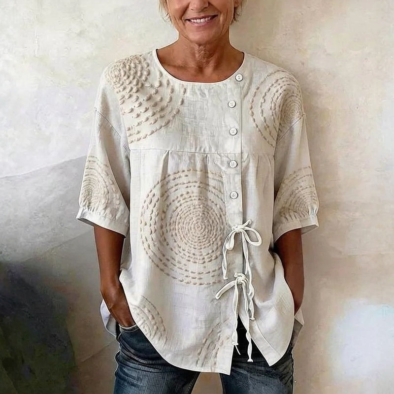 Inspiración Vintage Lässige Blusa de Seda