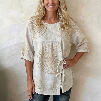 Inspiración Vintage Lässige Blusa de Seda