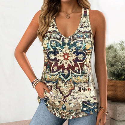 Ethnisches Inspiración Vintage-Top de Alta Costura